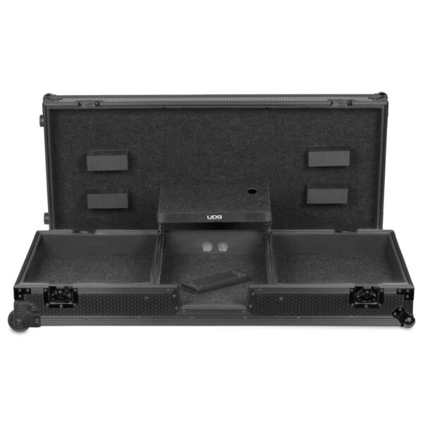 UDG Ultimate Flight Case Set Multi Format Turntable Battle & 10"/12" Mixer Black Plus (Laptop Shelf + Wheels) on dj lab website lebanon uae