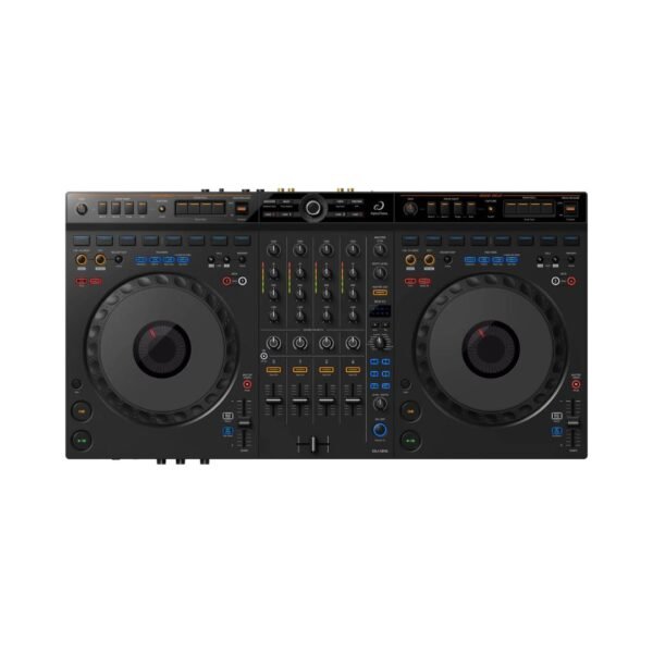 4-channel DJ controller, AlphaTheta, AlphaTheta DDJ-GRV6, Black, DDJ-GRV6, DJ controller, DJ Controller with Large Jog Wheels, DJ equipment, DJ gear, Drum Replacement DJ Controller, Live Remixing DJ, Performance DJ Controller, Rekordbox Controller, Serato DJ Pro Controller