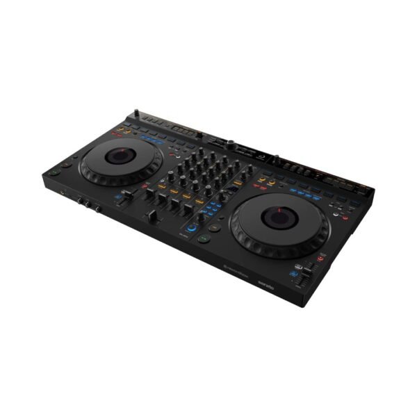 4-channel DJ controller, AlphaTheta, AlphaTheta DDJ-GRV6, Black, DDJ-GRV6, DJ controller, DJ Controller with Large Jog Wheels, DJ equipment, DJ gear, Drum Replacement DJ Controller, Live Remixing DJ, Performance DJ Controller, Rekordbox Controller, Serato DJ Pro Controller